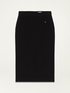 Crepe fabric pencil skirt image number 4