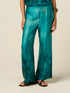 Pantalon palazzo en satin fantaisie image number 3