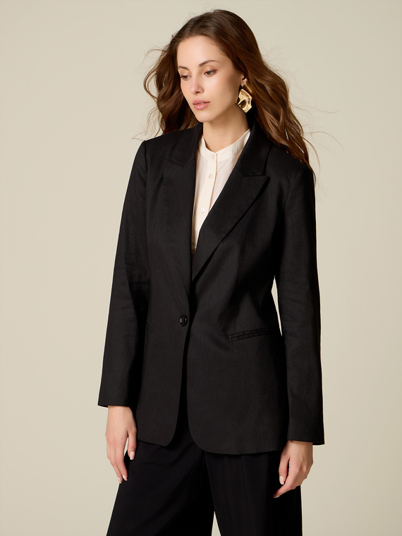 Linen blend jacket