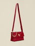 Ophelia puffy Tasche aus echtem Leder mit Steppmuster image number 4