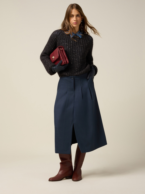 Midi flared skirt