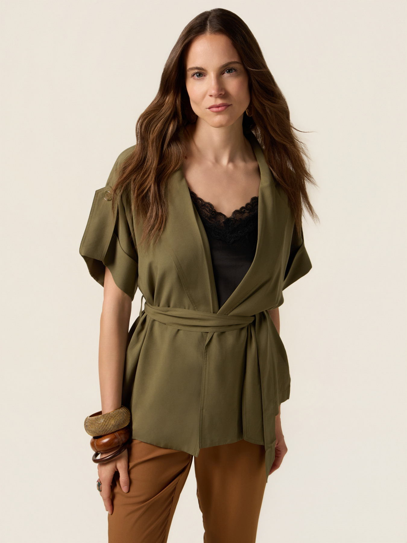 Chemise kimono avec ceinture image number 0