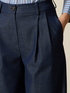 Wide-leg palazzo pants with denim effect image number 2