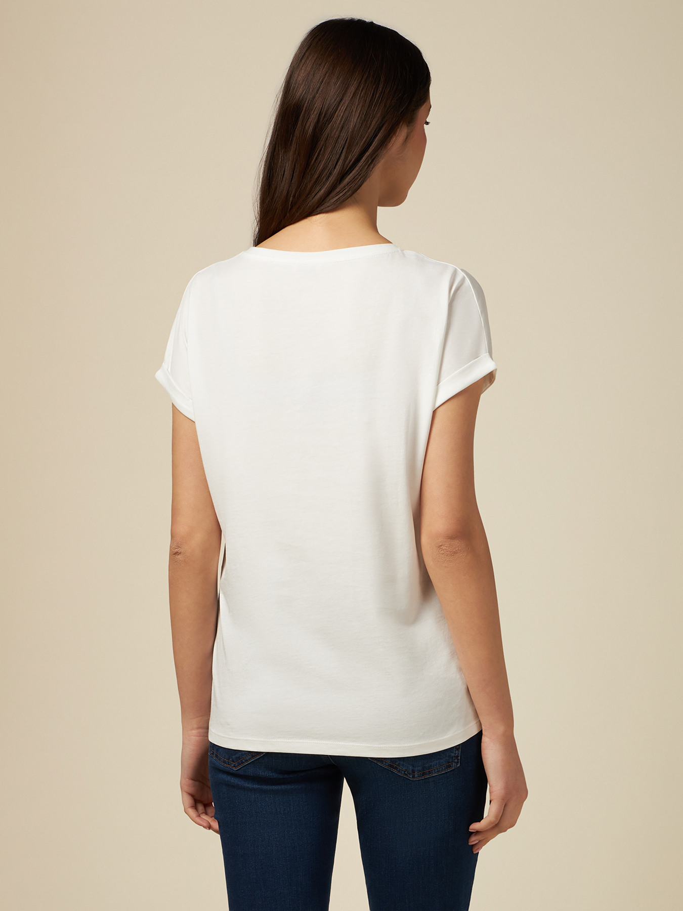 T-shirt avec broderie de lettres image number 1