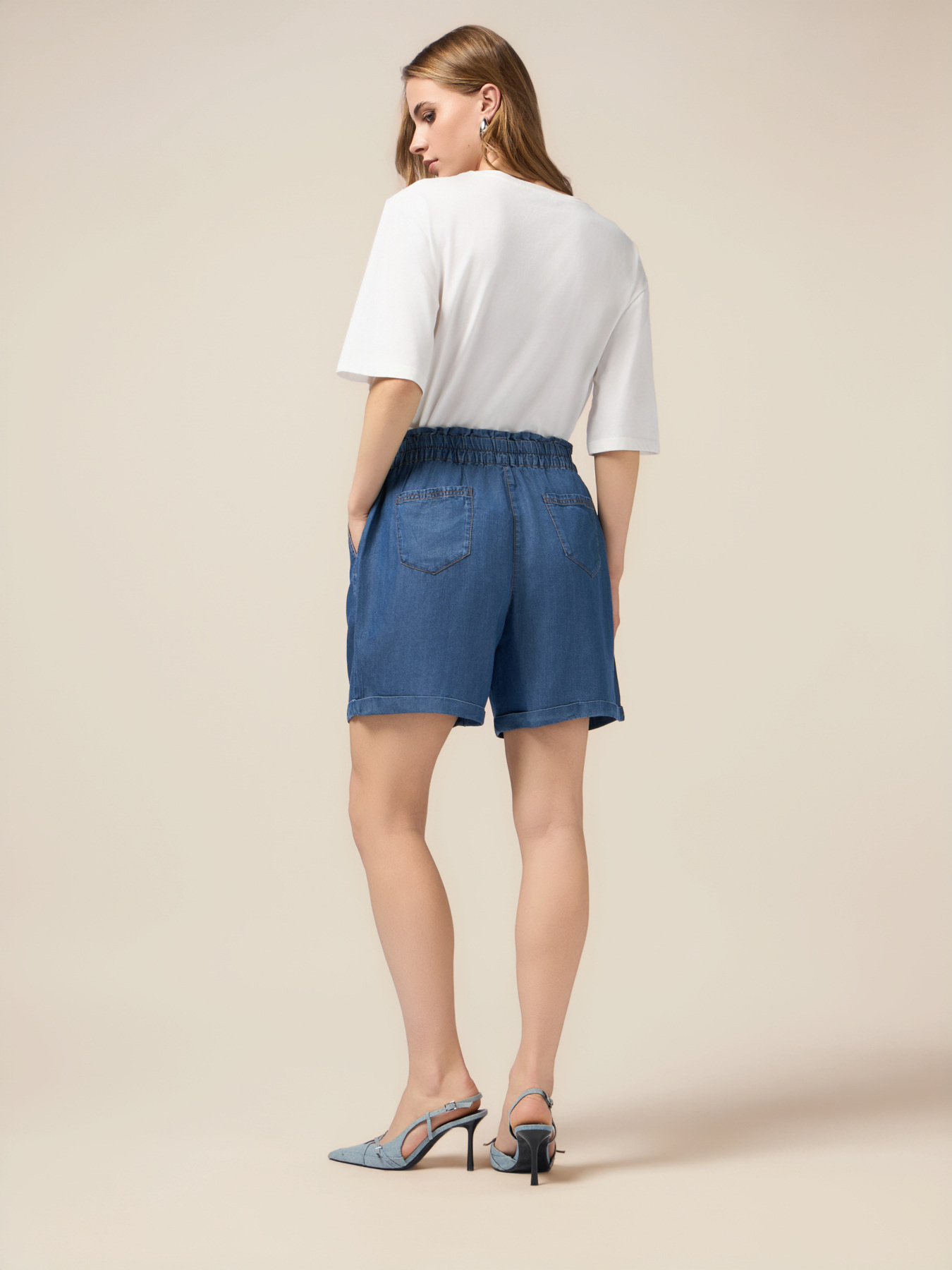 Tencel-Shorts mit Kordelzug image number 1