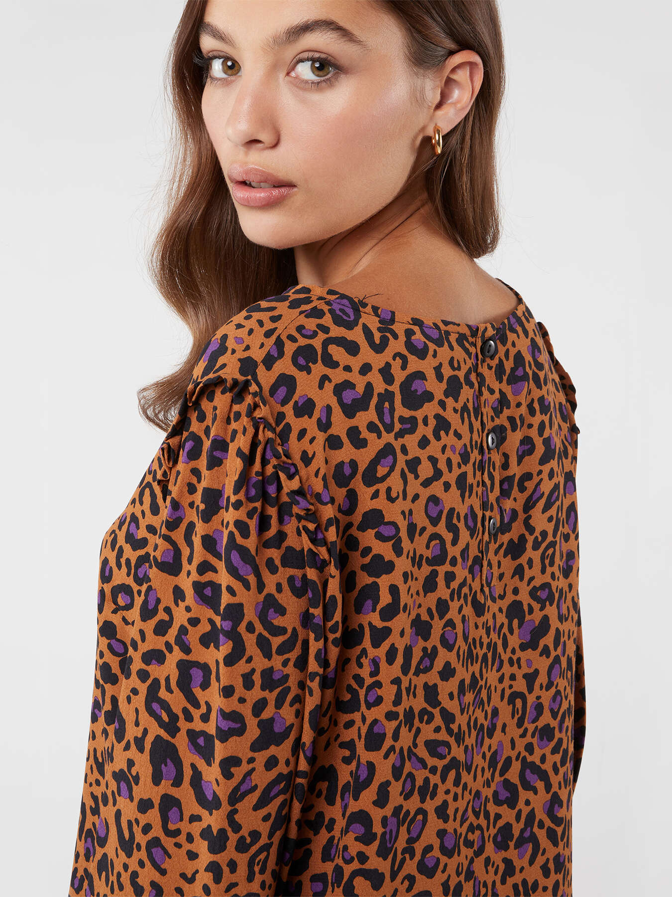 Viscose animal print blouse image number 2