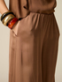 Pantalon palazzo en satin de viscose image number 2