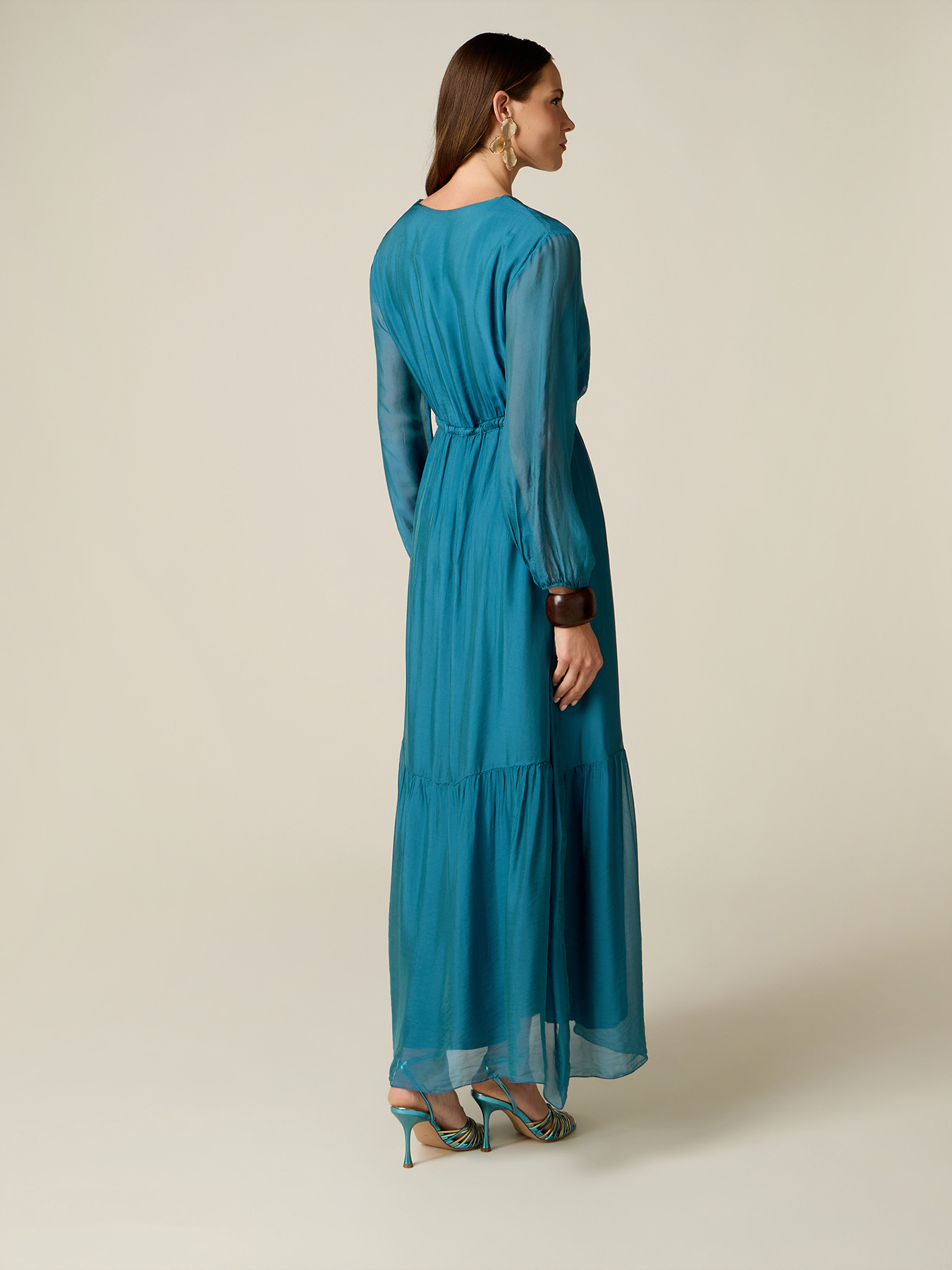 Long dress in silk voile image number 1