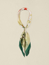 Scarf with print and decorative clasp image number 0