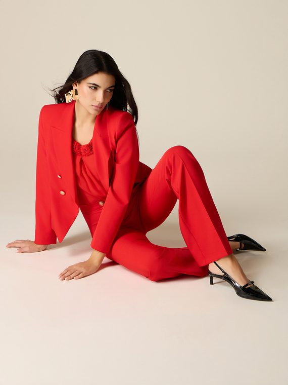 High-waisted flare pants