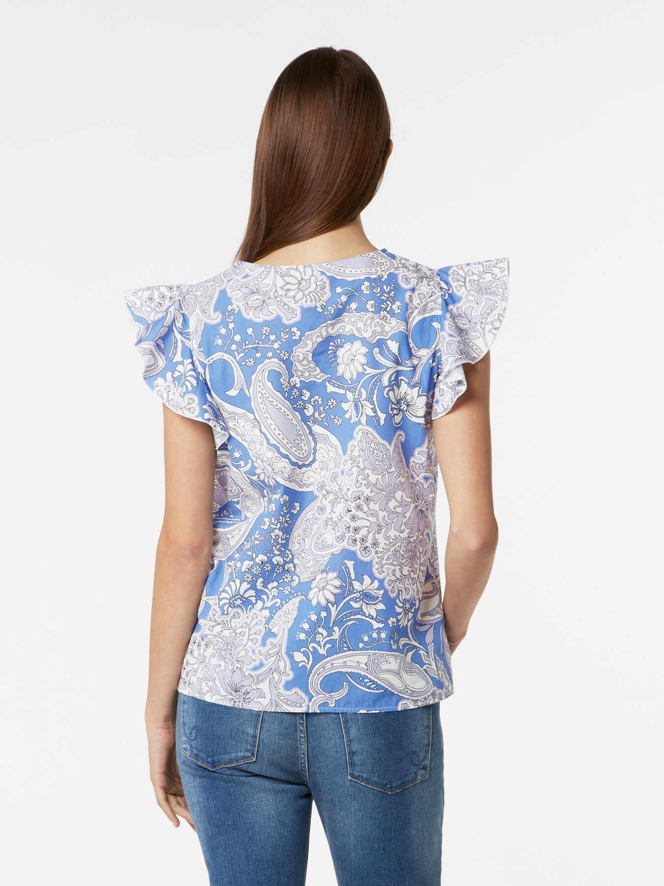 Blouse with foulard pattern image number 1