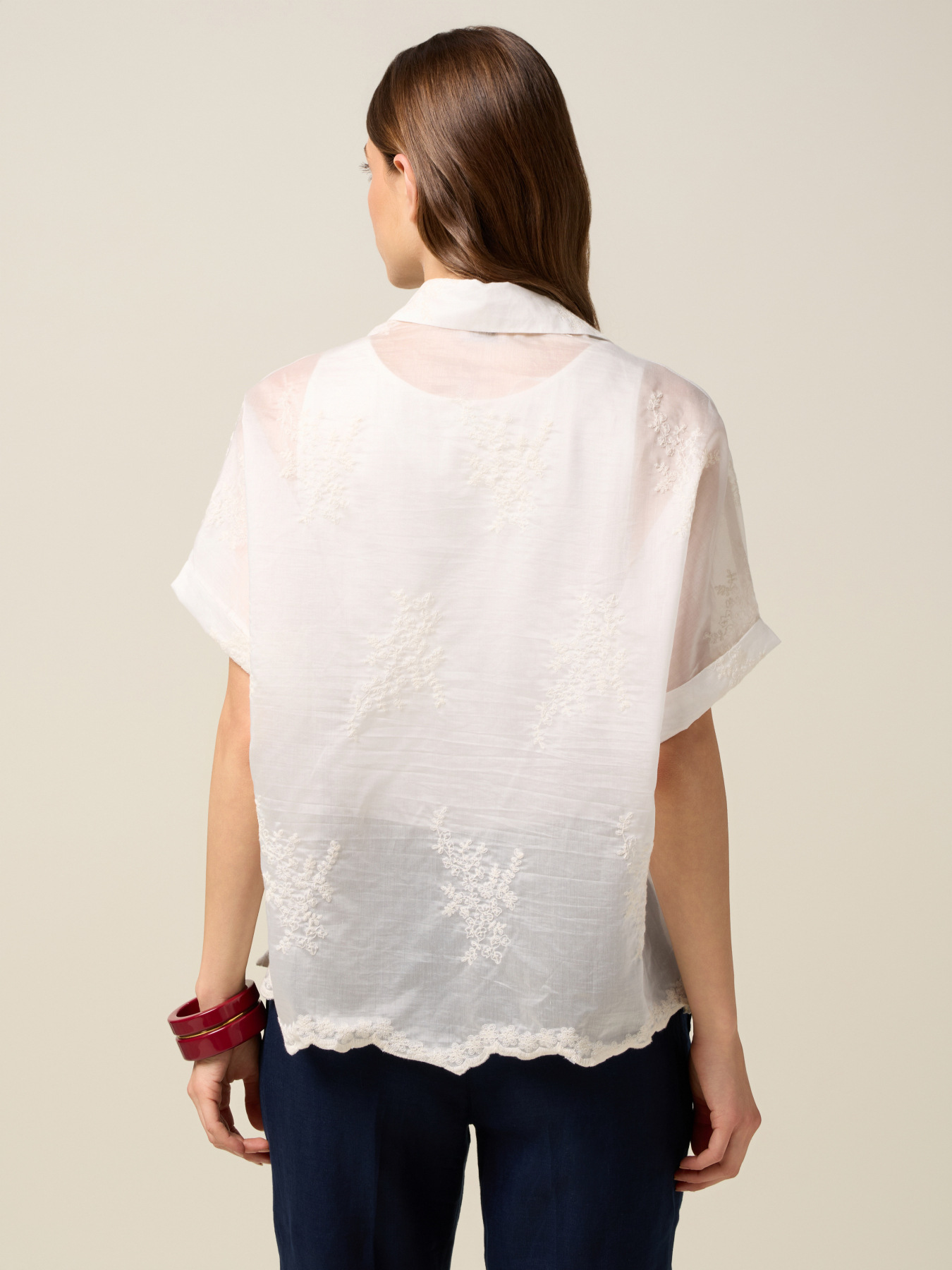 Camisa de voile con bordados image number 1