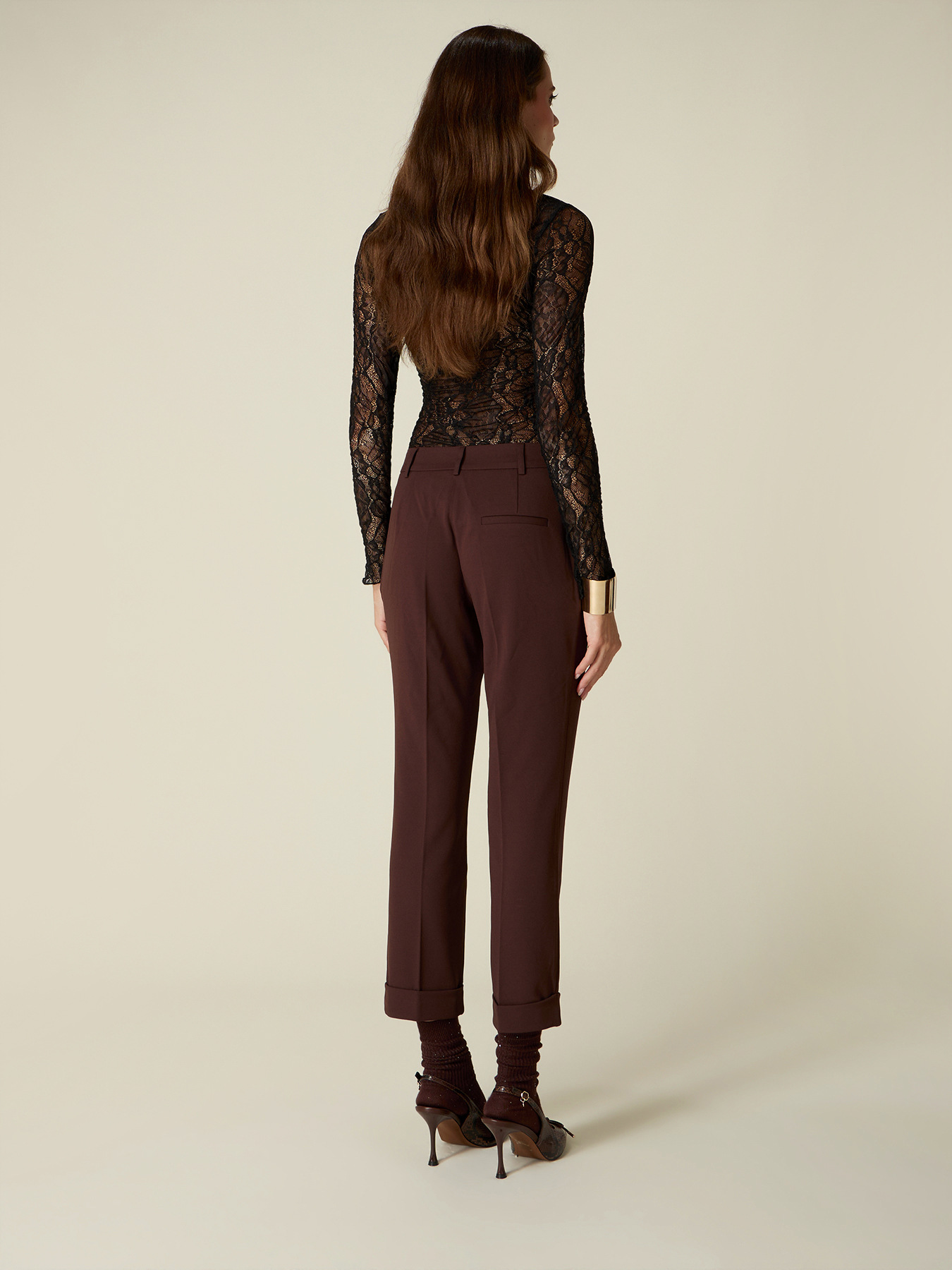Cropped-Hose aus Cr&ecirc;pe-Stoff image number 1
