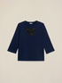 Tricou din jerseu cu aplicație din paiete image number 3