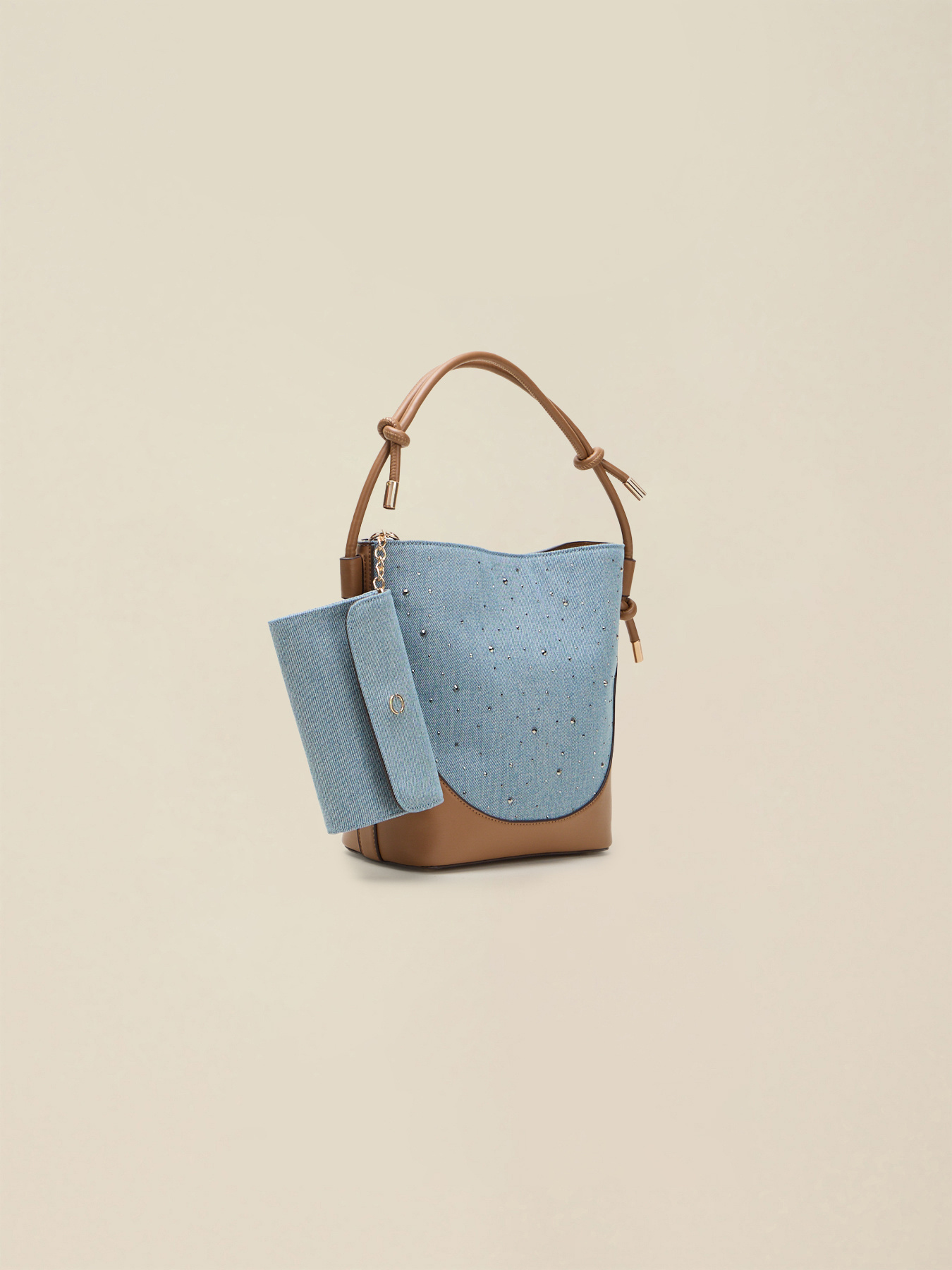 Denim bag with crystals image number 4