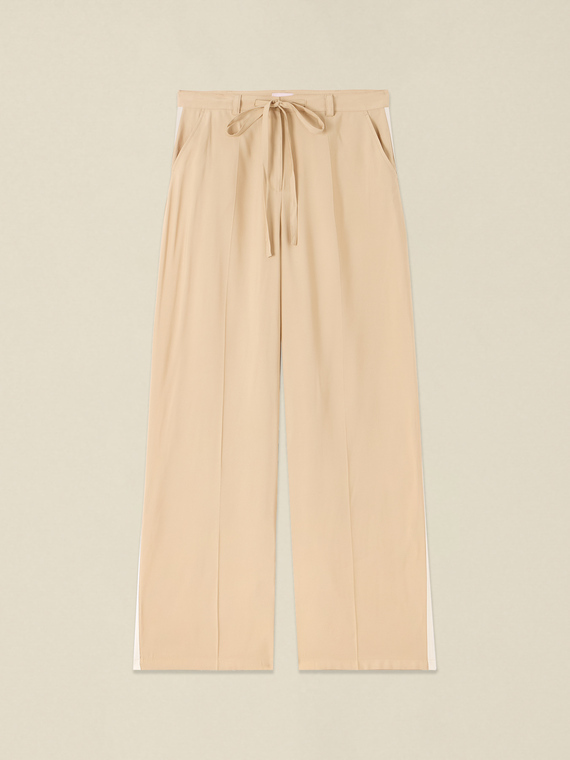Palazzo pants with side stripe