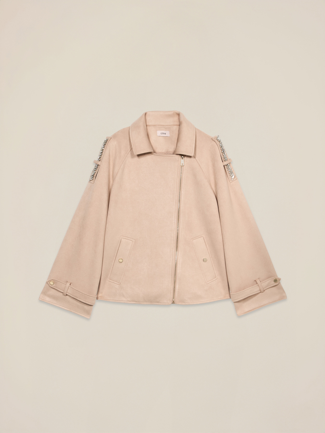 Veste courte avec fermeture &eacute;clair asym&eacute;trique image number 4