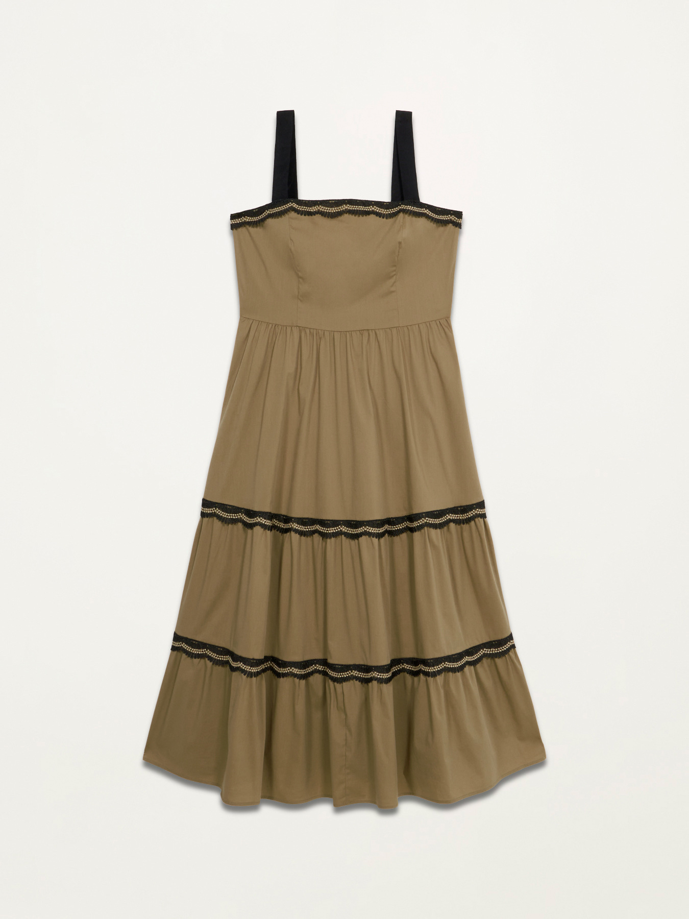 Vestito lungo con dettagli in macram&eacute; image number 4