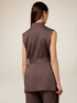 Gilet fluide en m&eacute;lange de lyocell avec ceinture image number 1