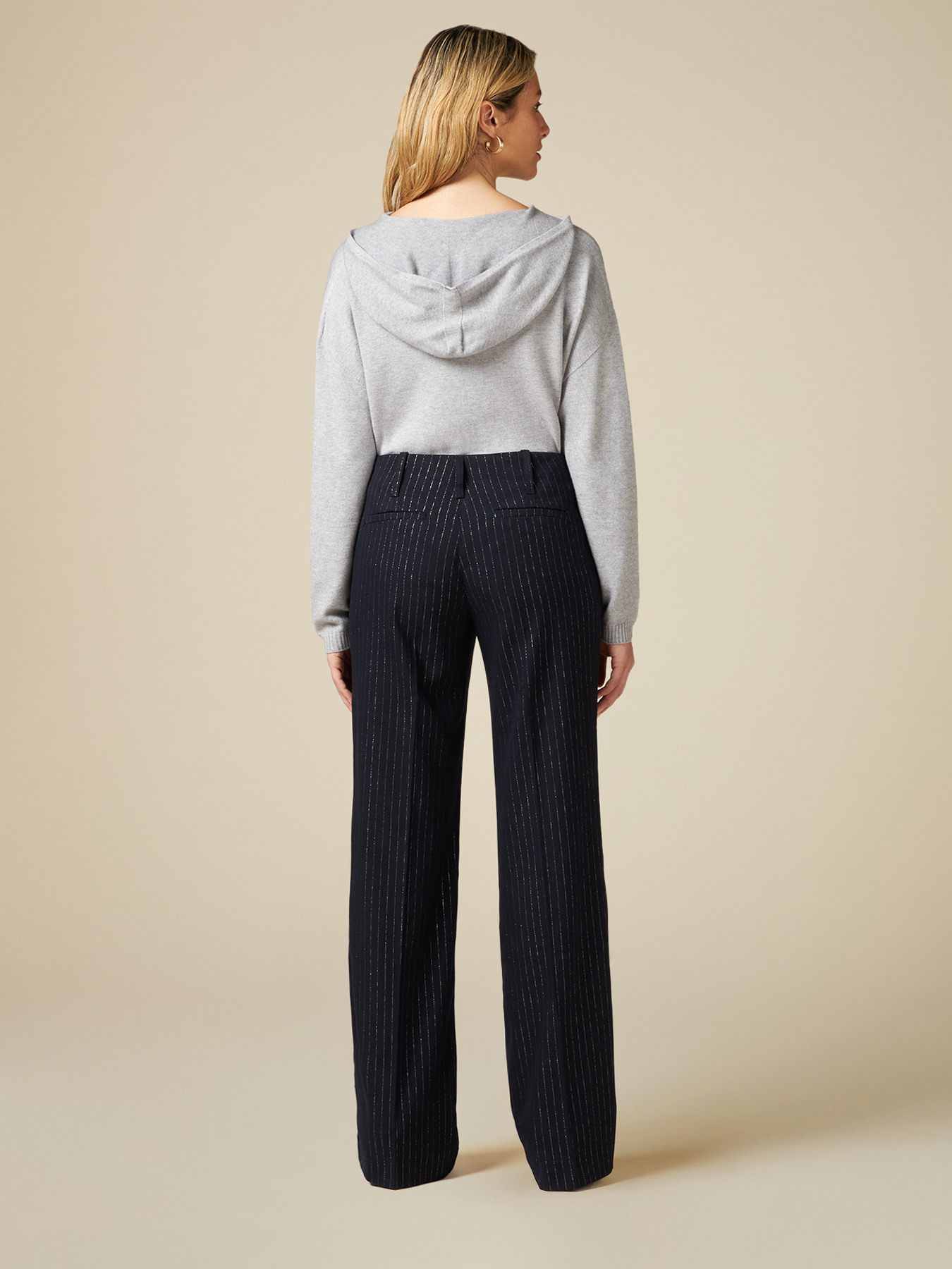 Palazzo-Hose mit Nadelstreifen image number 1