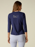 T-shirt with jewel lettering embroidery image number 1
