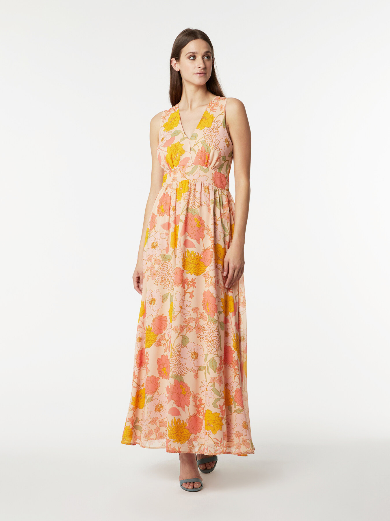 Robe longue &agrave; imprim&eacute; fleuri image number 0