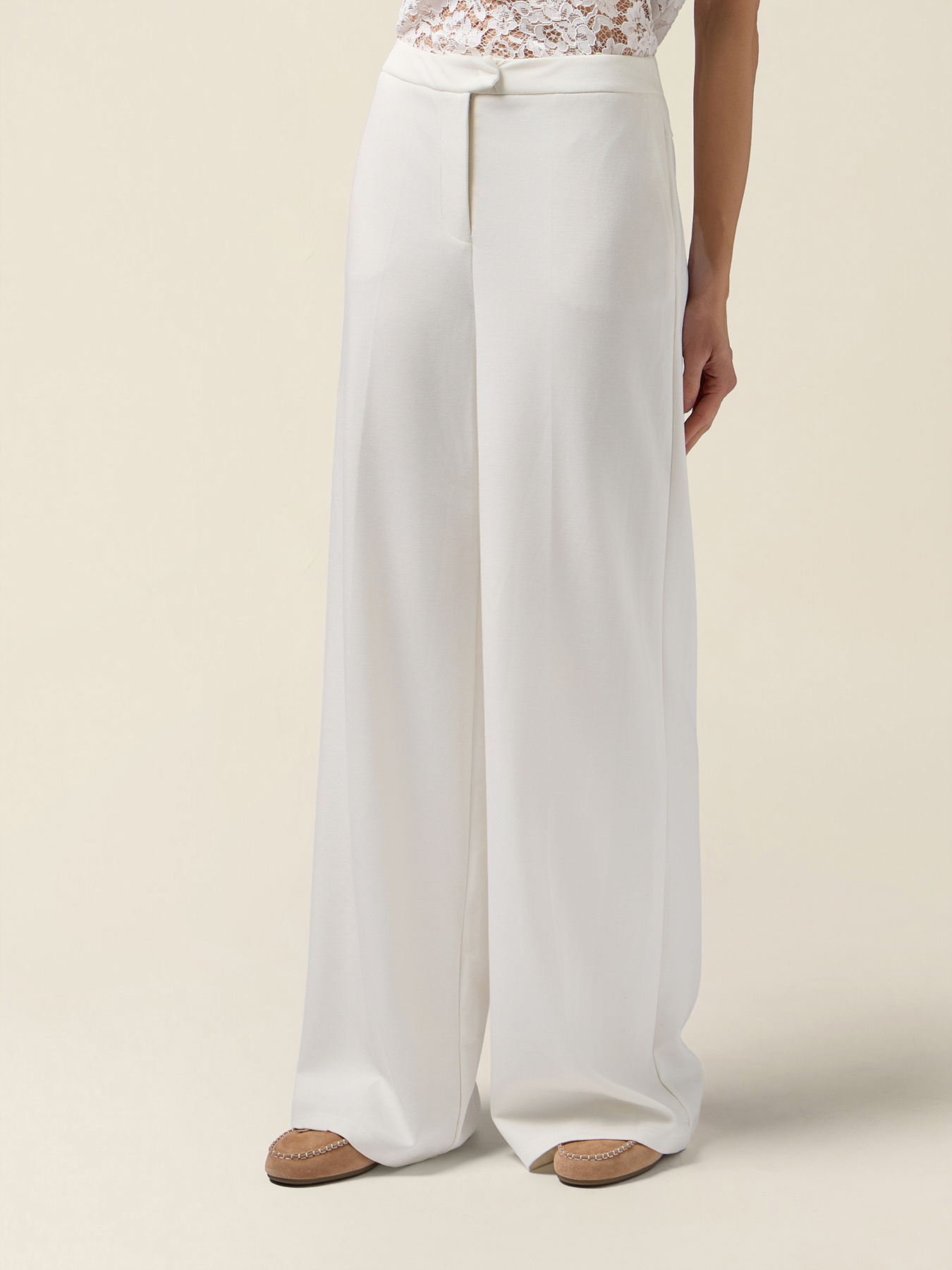 Palazzo pants in soft touch fabric image number 3