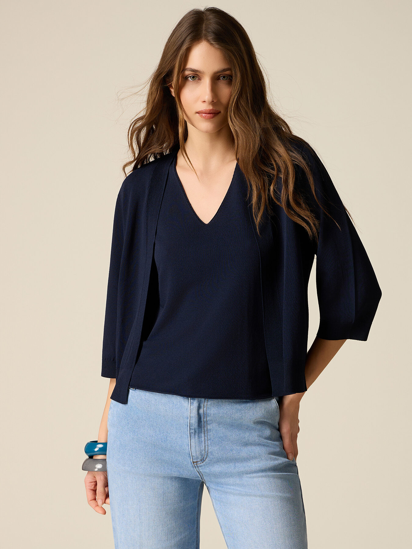 Viscose blend cardigan image number 0