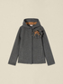 Scuba jacket with flower brooch image number 3