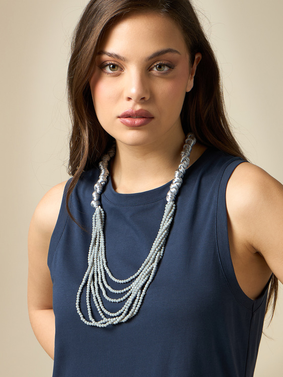 Combined multi-strand necklace