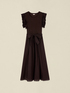 Two-material flare dress image number 3