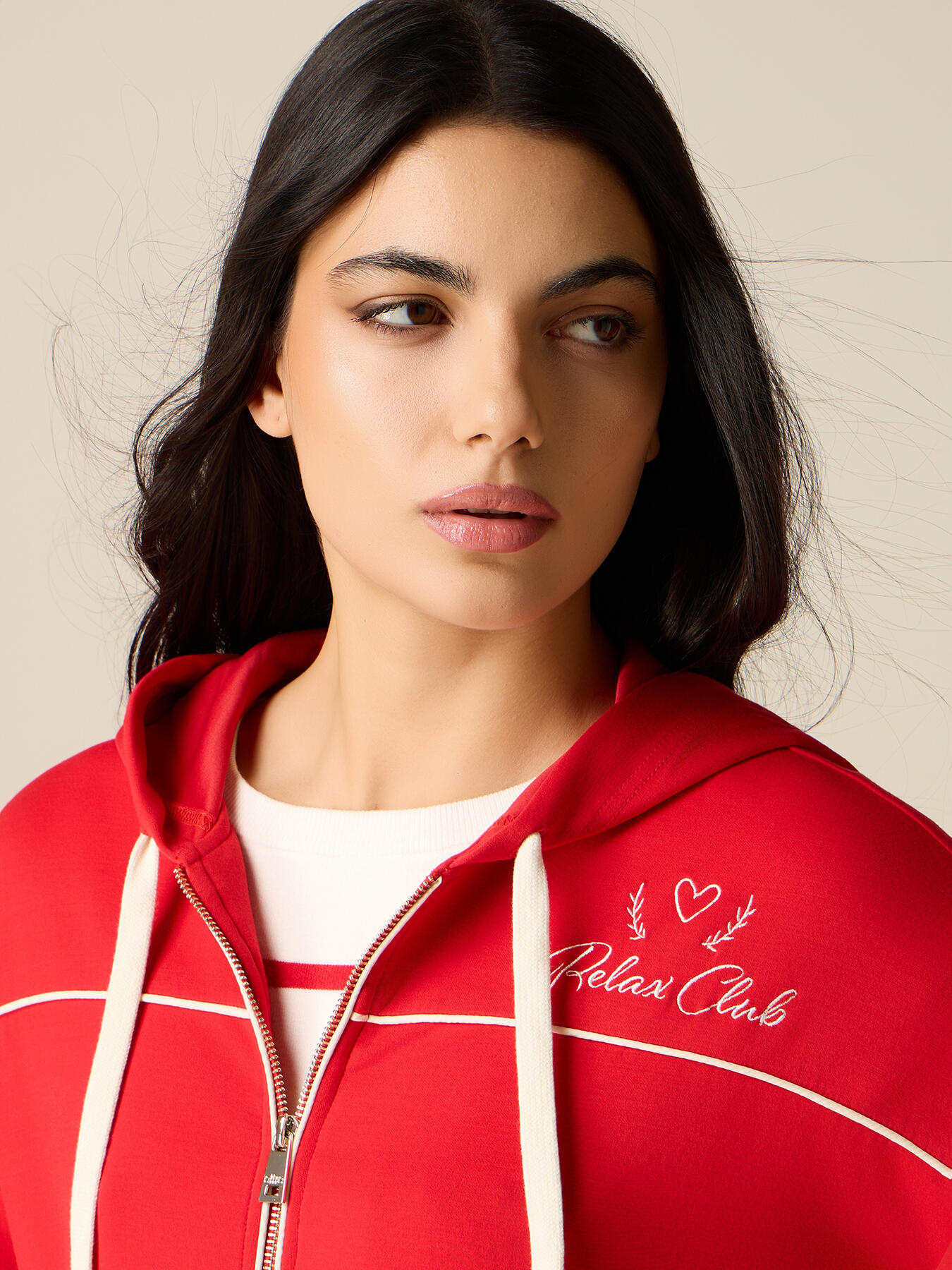 Sweatshirt mit Rei&szlig;verschluss, Kapuze und Profil image number 2