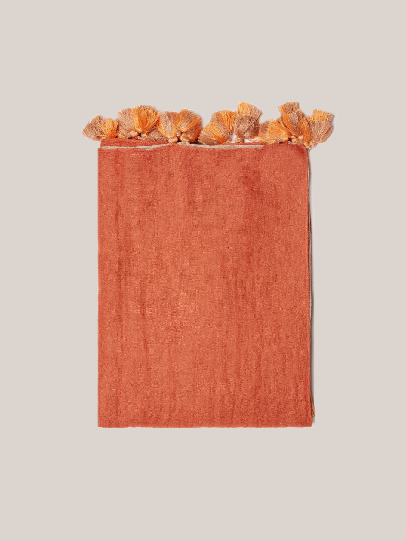 Ombr&eacute; scarf with tassels image number 1