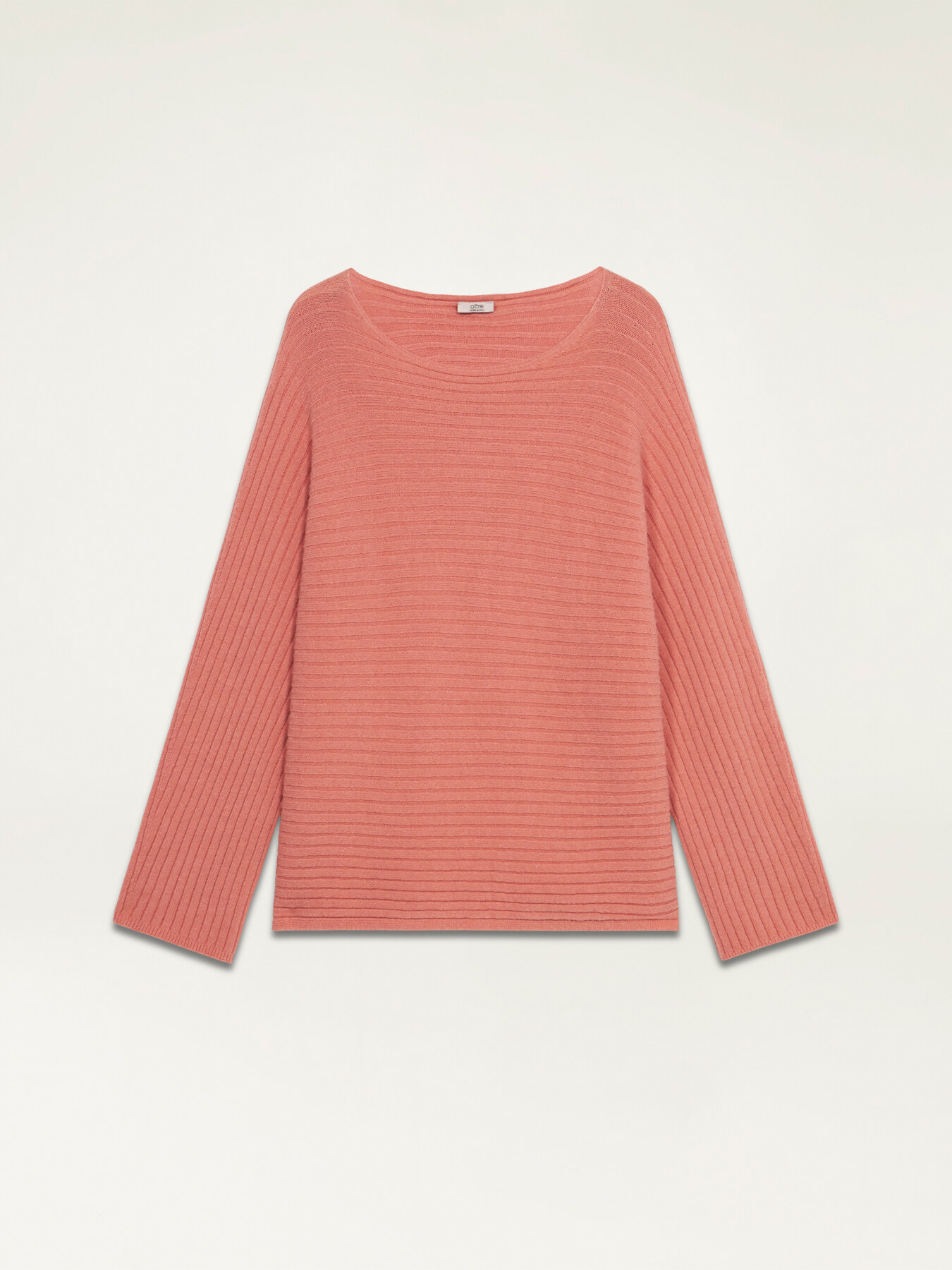 Seamless rib knit sweater image number 3