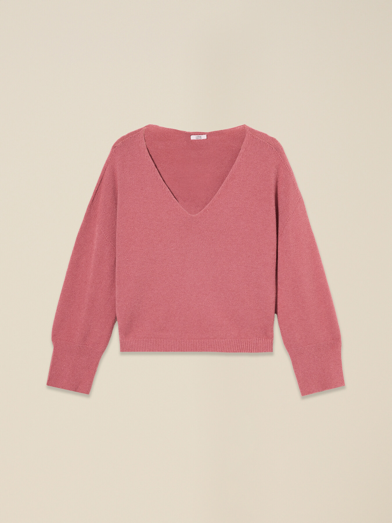 Viscose blend V-neck sweater image number 3