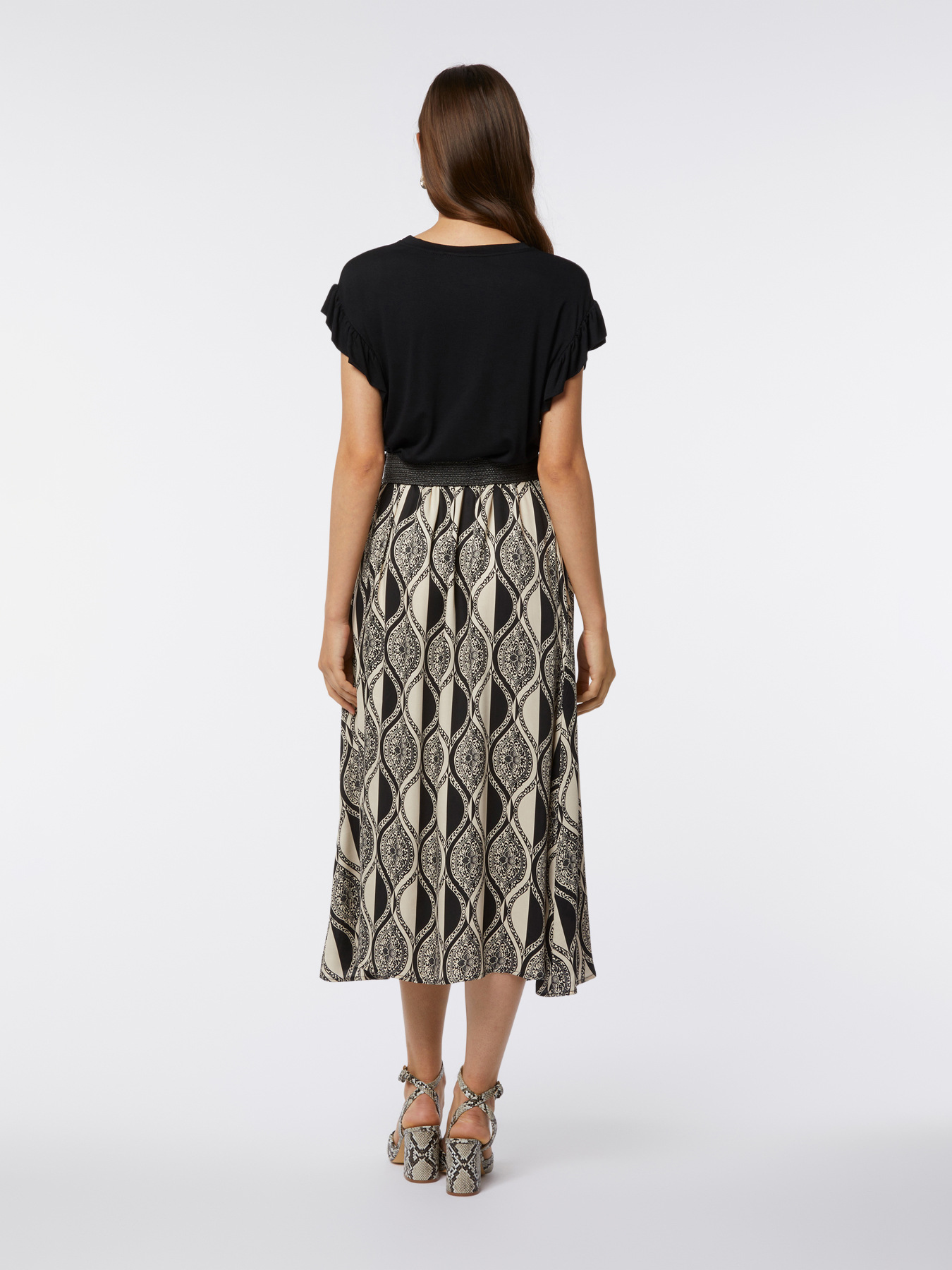 Kleid mit gemustertem Rock image number 2