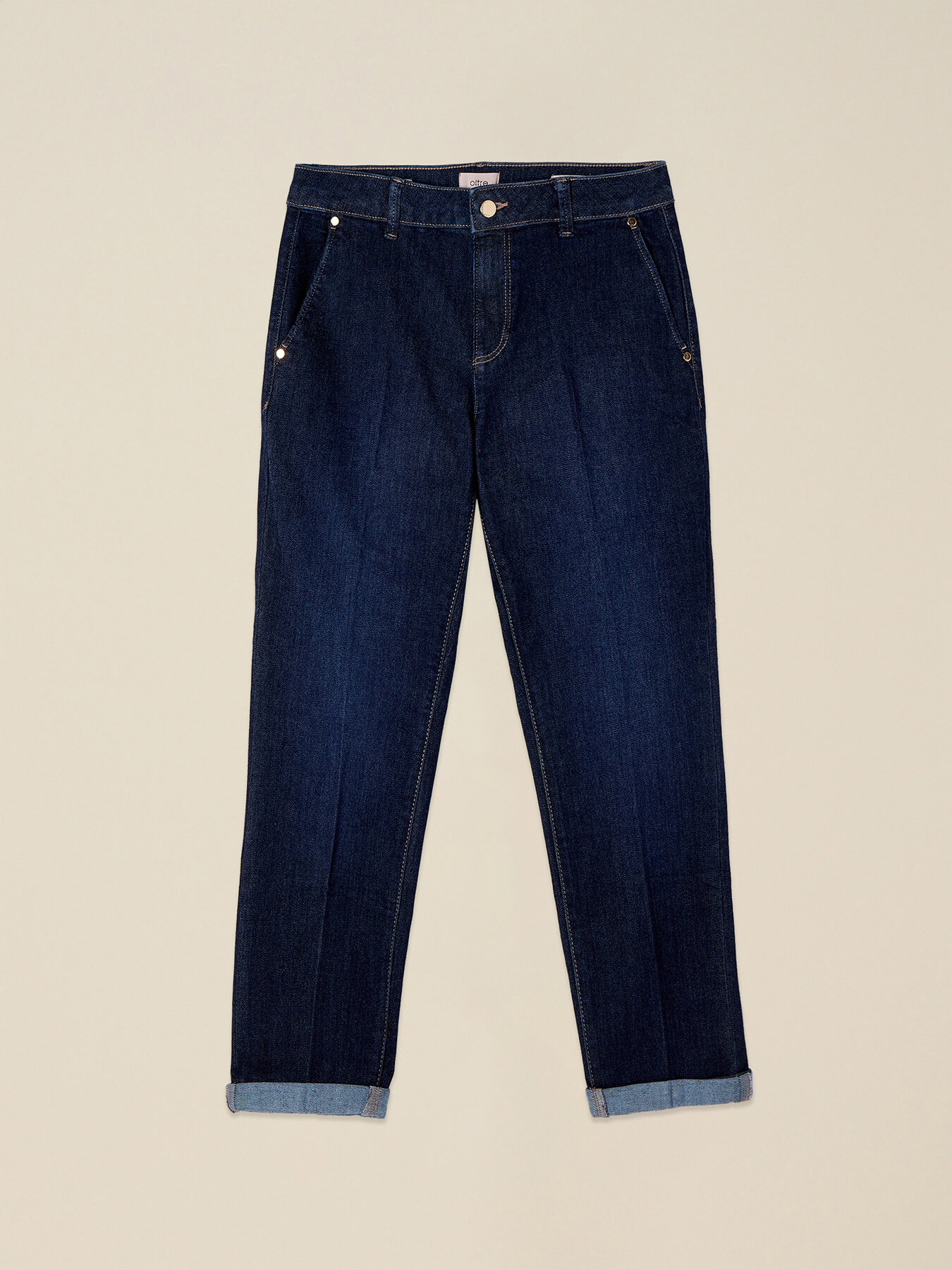 Rinse denim chino jeans image number 4