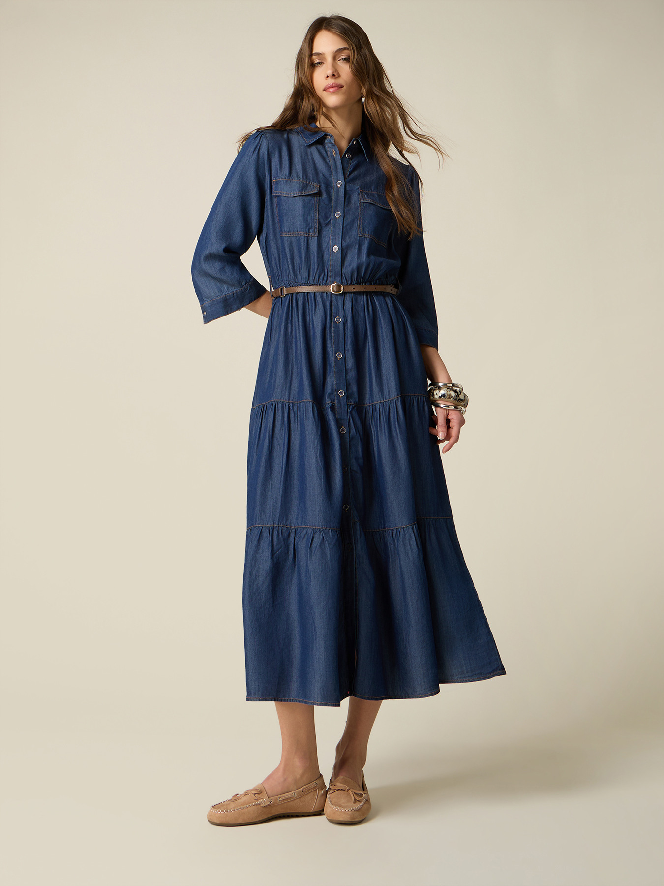 Hemdblusenkleid aus Tencel image number 0