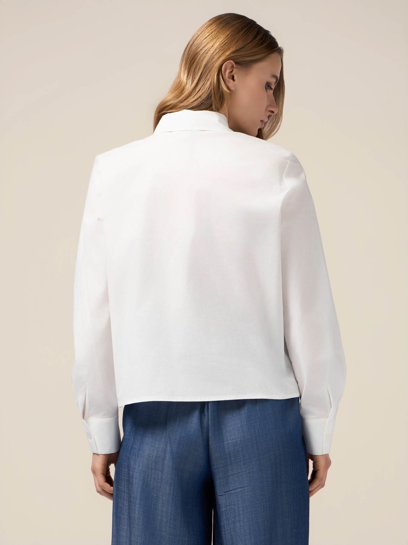 Camicia boxy con ricami image number 1