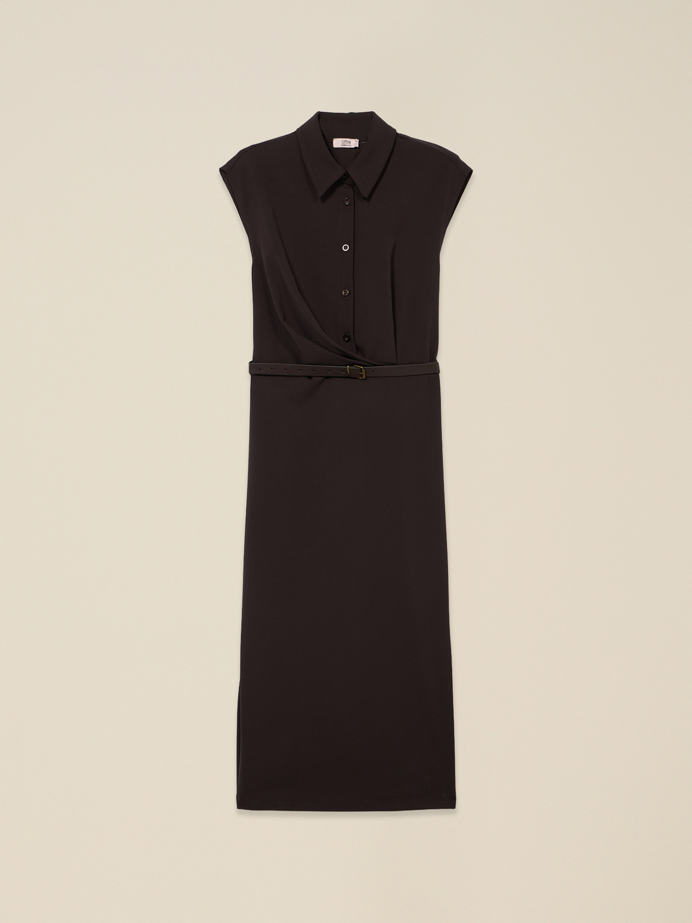 Sheath dress with belt image number 3