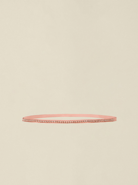 Ceinture fine en gros-grain avec pierres