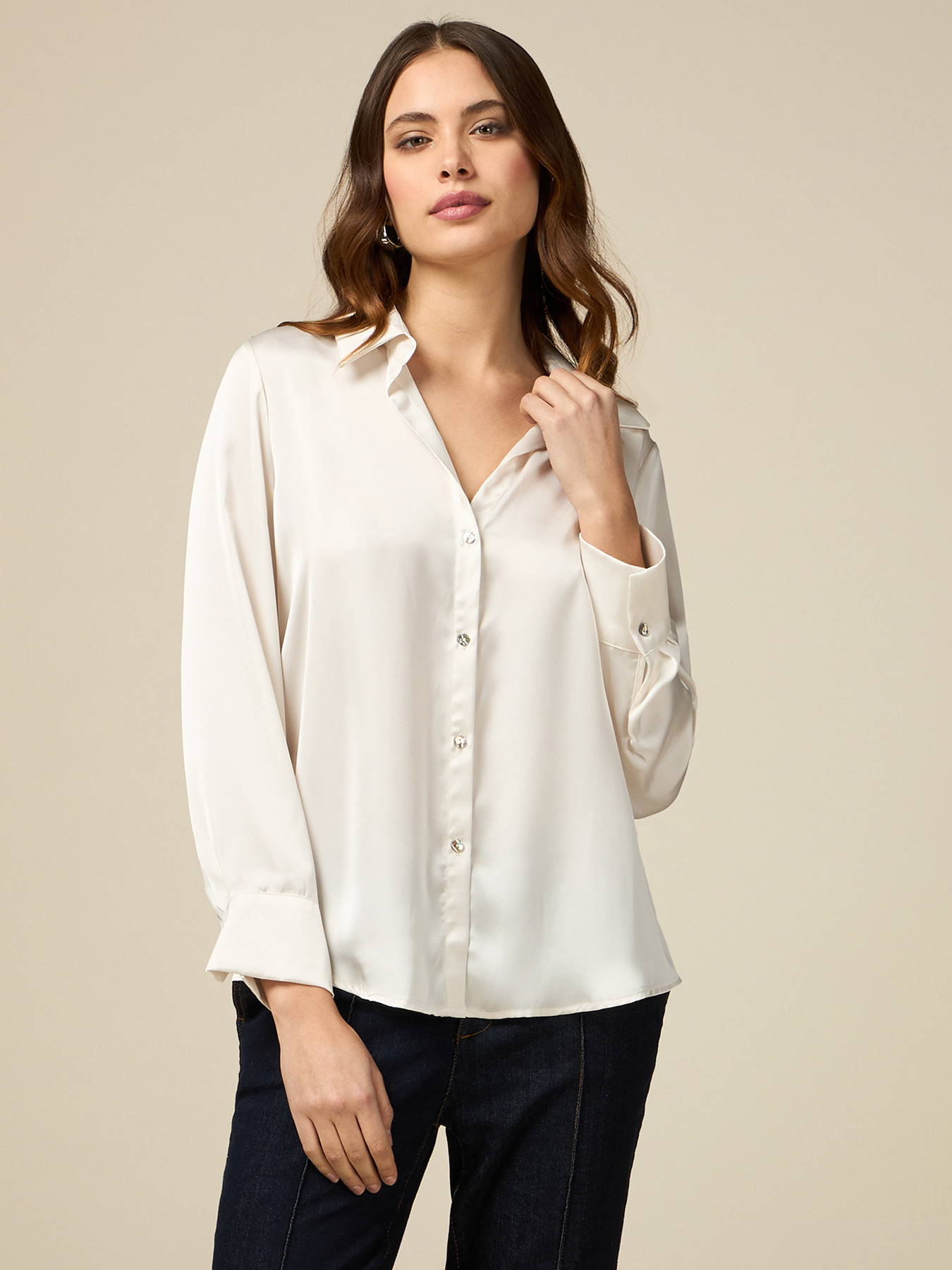 Satin shirt image number 0