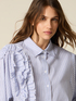 Oversized poplin shirt with ruffles image number 2