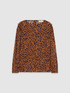Blusa animalier in viscosa image number 3