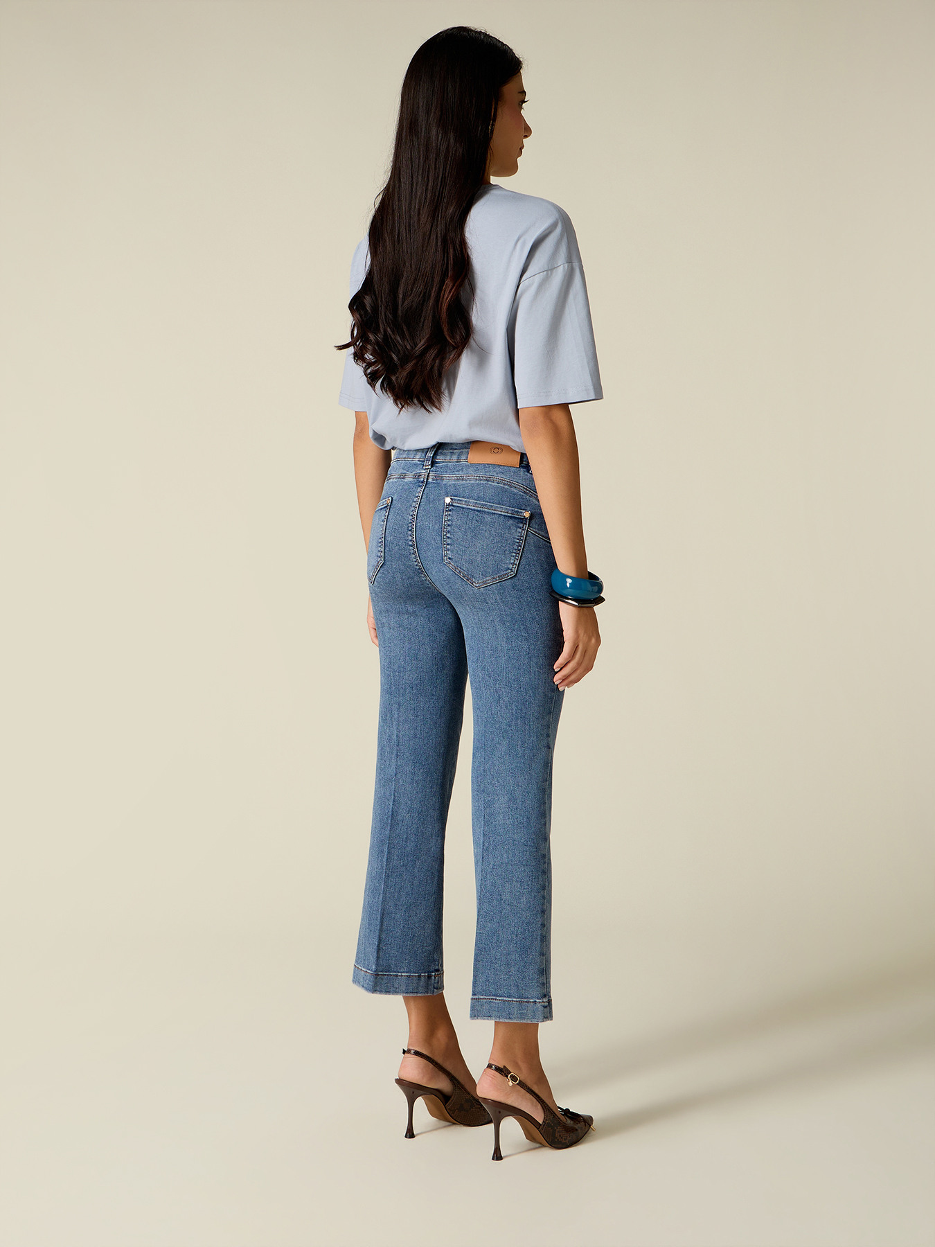 Ausgestellte Jeans in Stone-washed-Optik image number 1