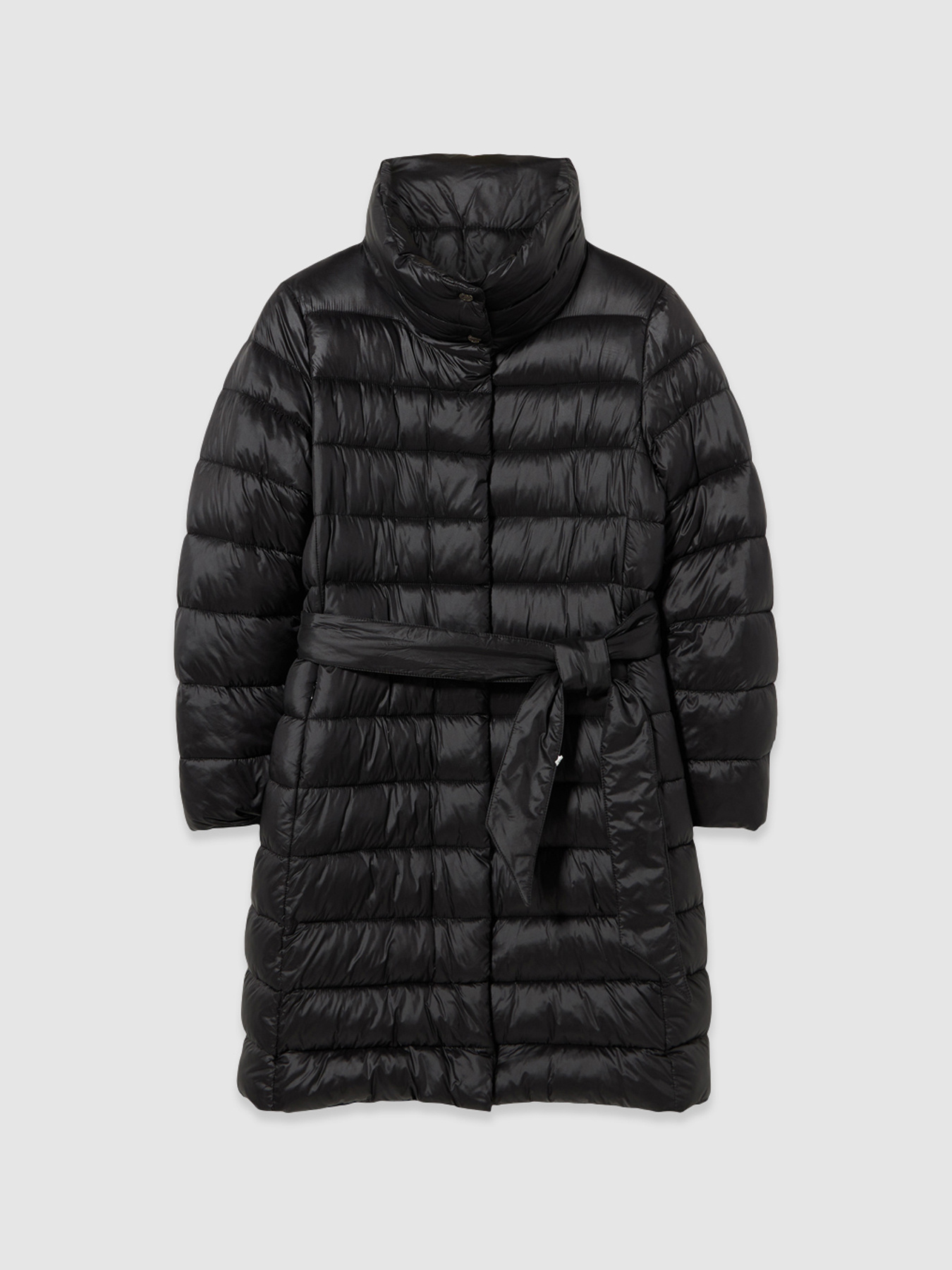 Lange Daunenjacke mit G&uuml;rtel image number 3