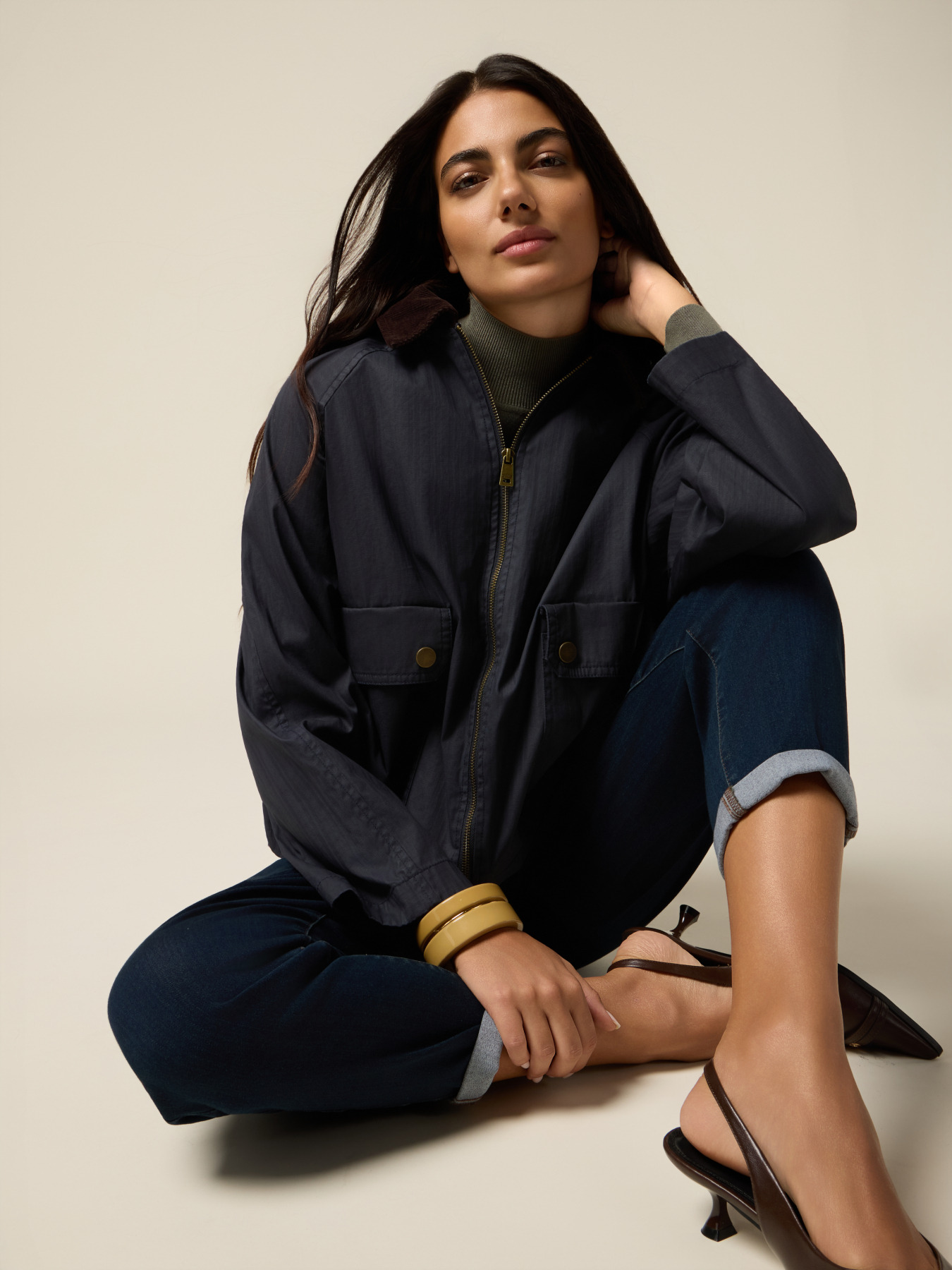 Parka corto in cotone con cappuccio image number 3