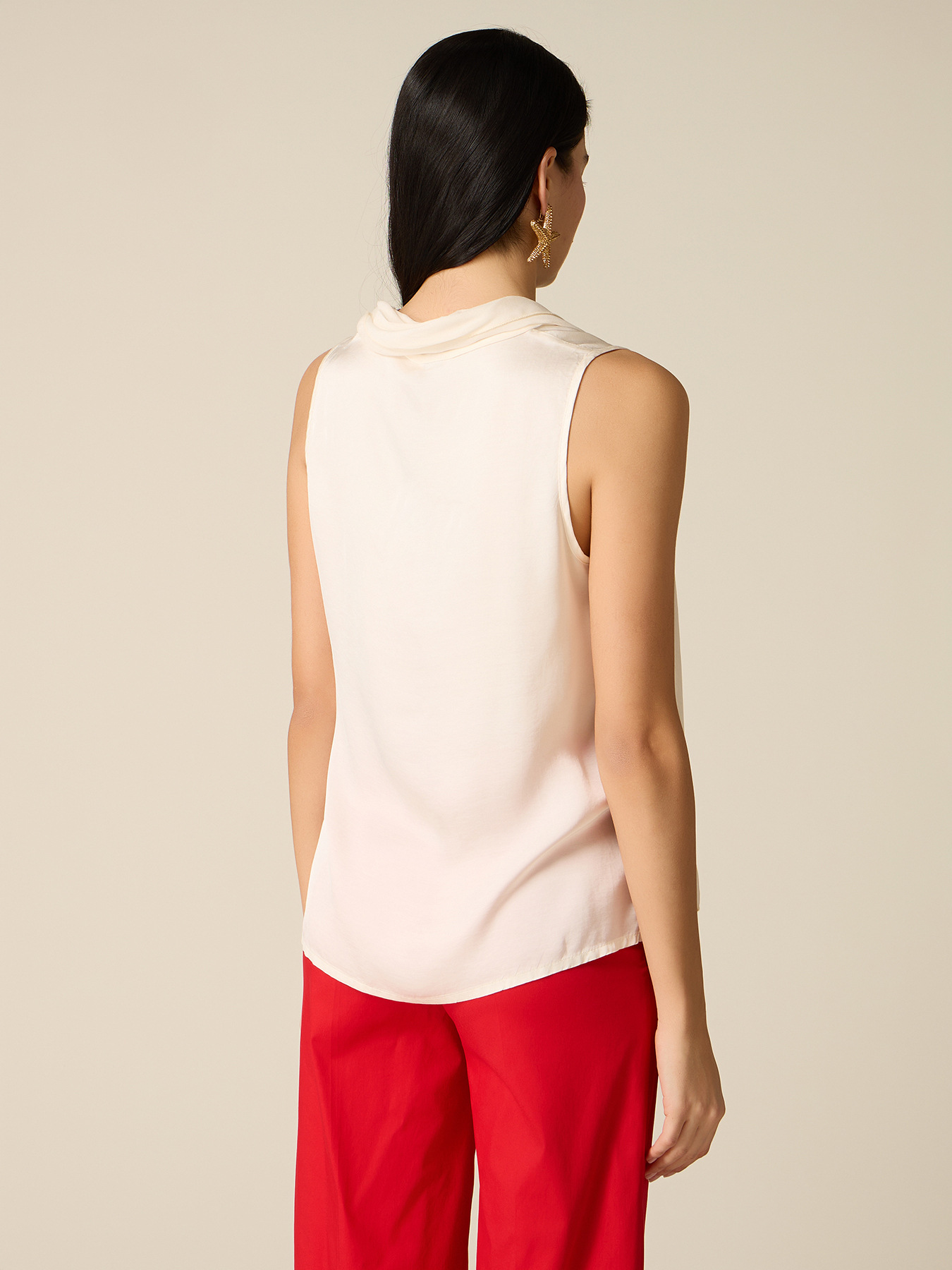 Viscose top with bow image number 1