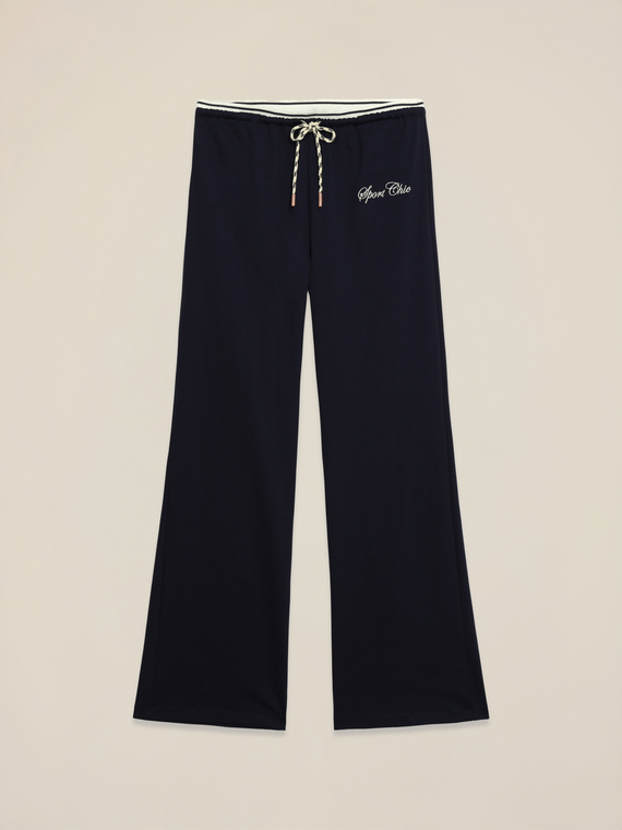 Pantalones jogger palazzo de jersey