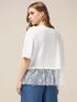 T-shirt con inserto in pizzo image number 1
